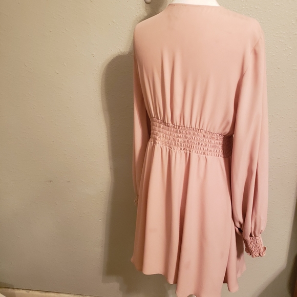 -ASOS long sleeve button through mini dress - Picture 5 of 6